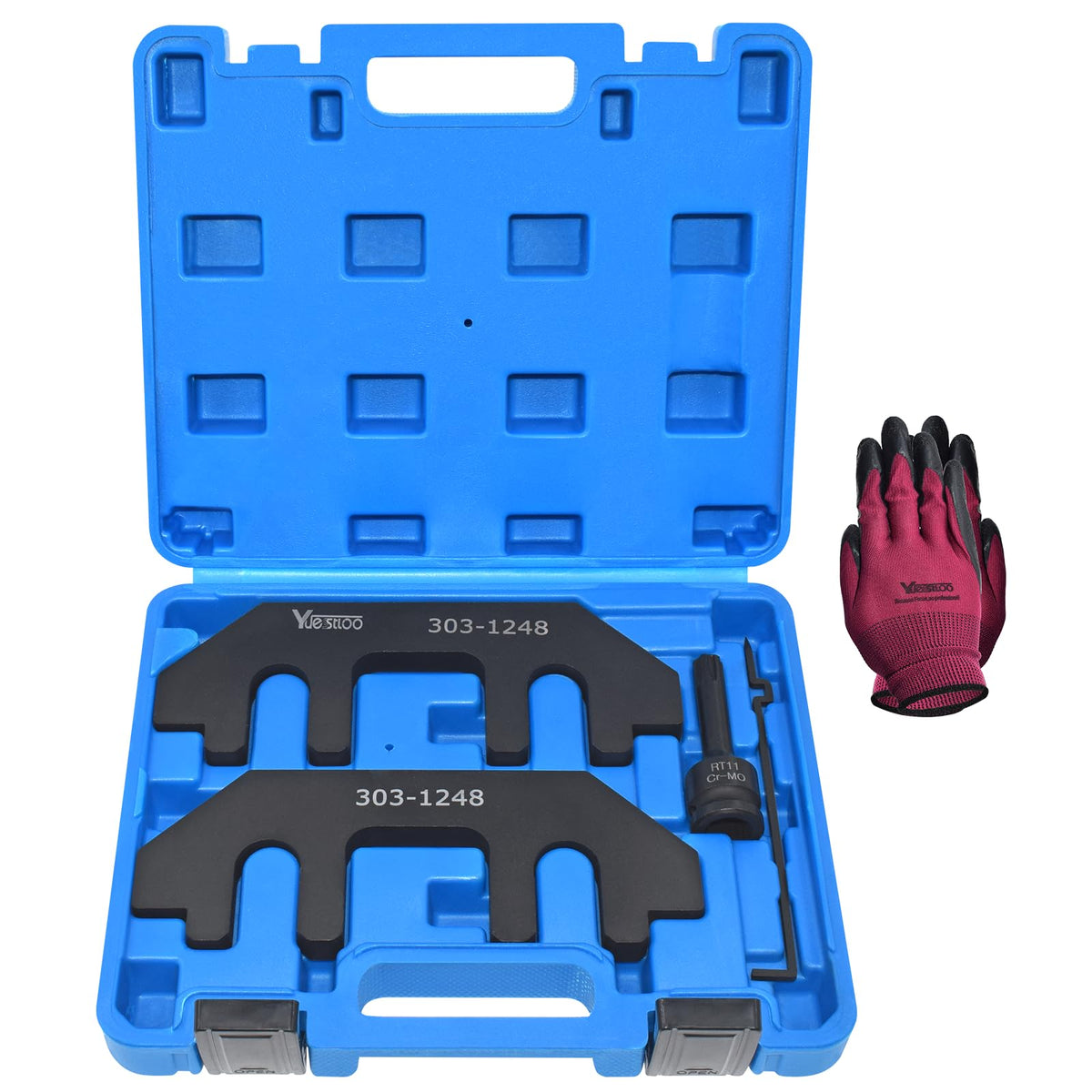 Yuesstloo front packaging and case showing complete timing tool kit benefits