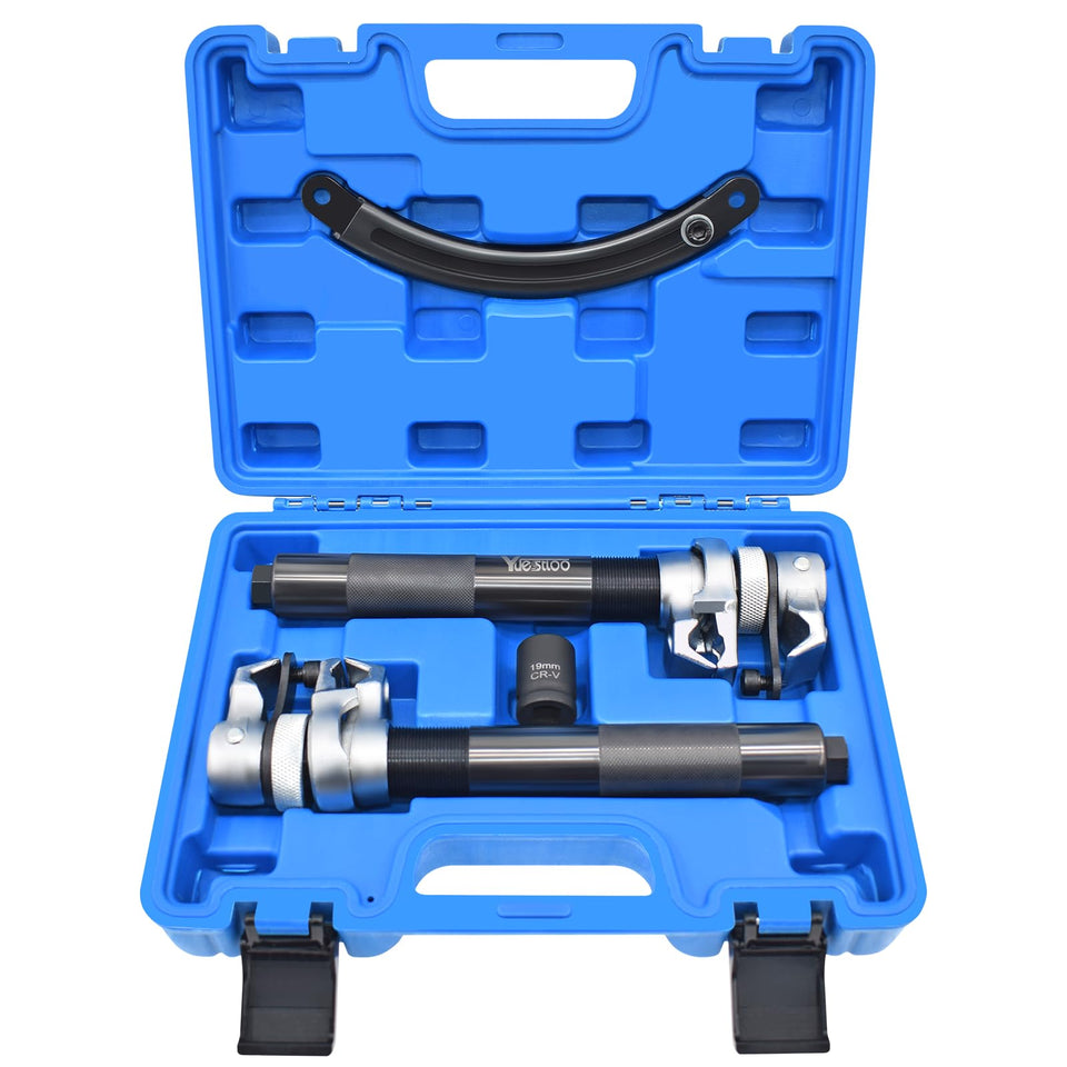 Yuesstloo front view showing packaged compressor kit and safe handling benefit