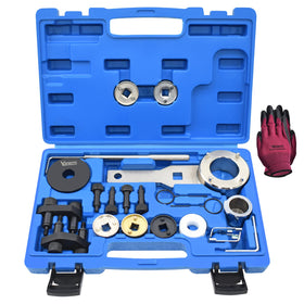 Yuesstloo front view of complete EA888 timing tool kit, precision alignment