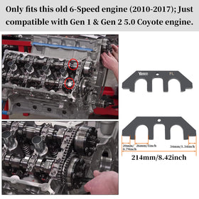 Yuesstloo tool installed on Ford engine showing correct alignment to prevent timing errors