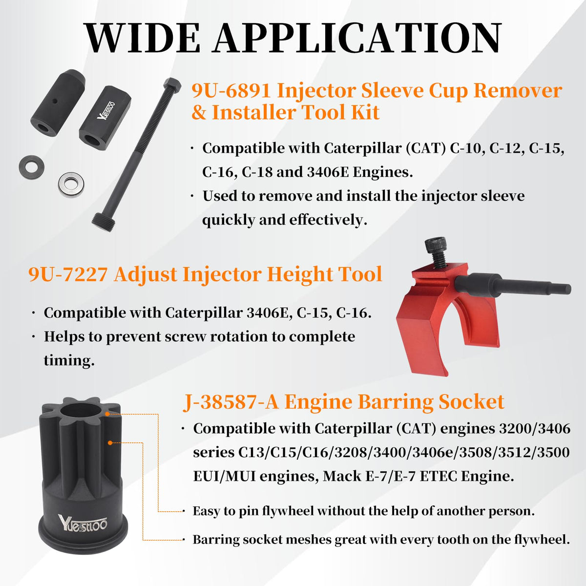 Yuesstloo injector height tool measuring injector tip showing precise adjustment benefit