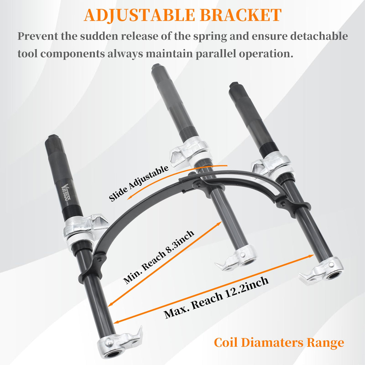Yuesstloo jaw capacity shown against ruler for correct fit verification