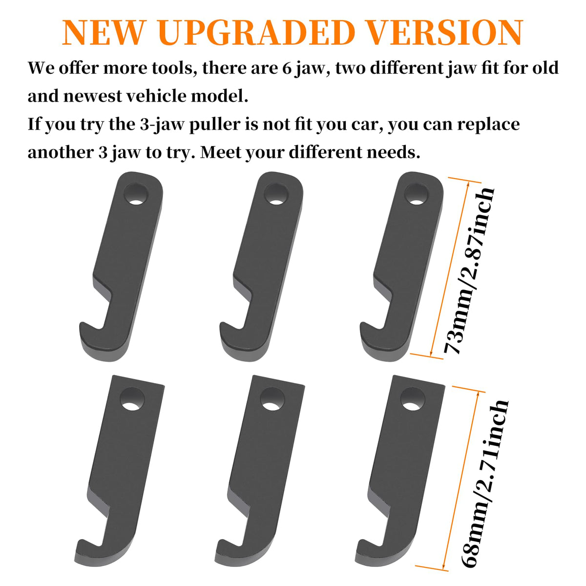Yuesstloo jaws swapped on puller showing adjustable fit for different pulleys