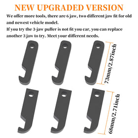 Yuesstloo jaws swapped on puller showing adjustable fit for different pulleys