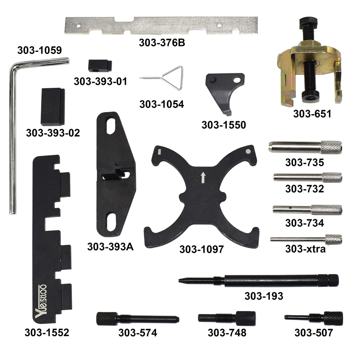 Yuesstloo close-up of locking pins showing hardened finish and precise fit for durability