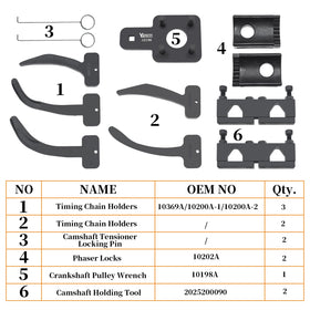 Yuesstloo phaser locks and pins detail showing precise camshaft positioning benefit