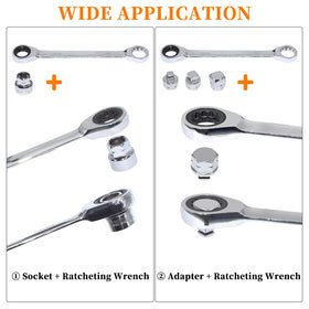 Yuesstloo ratchet wrench detail showing ratcheting action for controlled torque