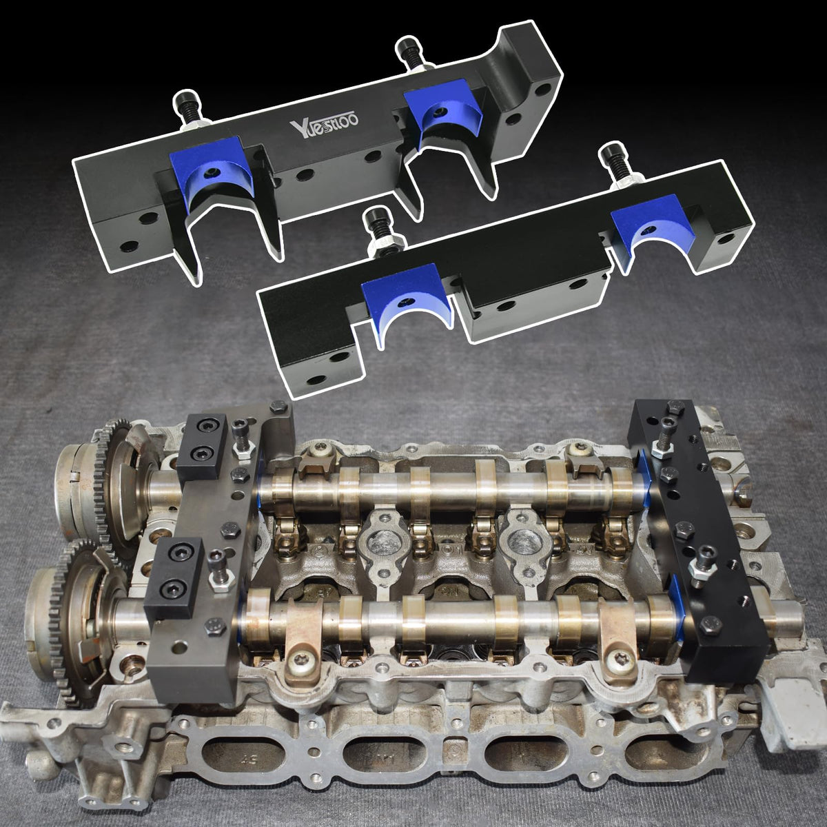 Yuesstloo screws and camshaft sleeve detail demonstrating precise fit and reliability
