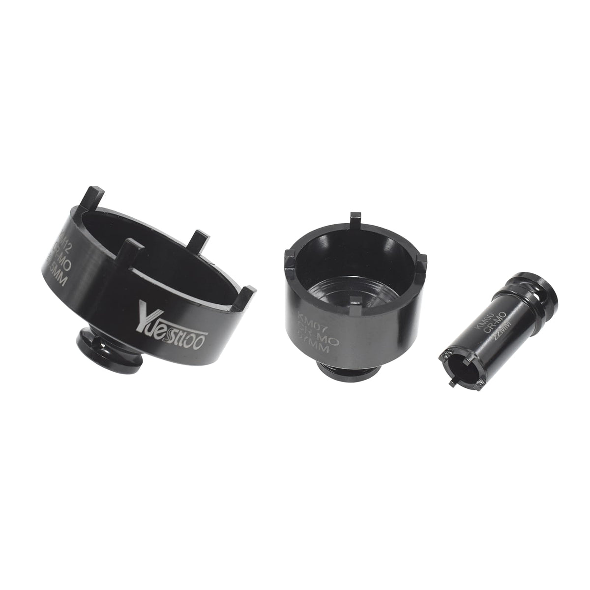 Yuesstloo arranged sockets with visible size labels for easy identification