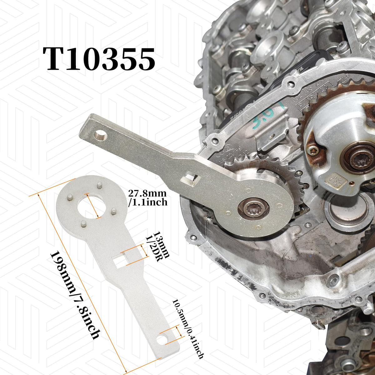Yuesstloo sprocket holder wrench pictured holding cam sprocket securely during service