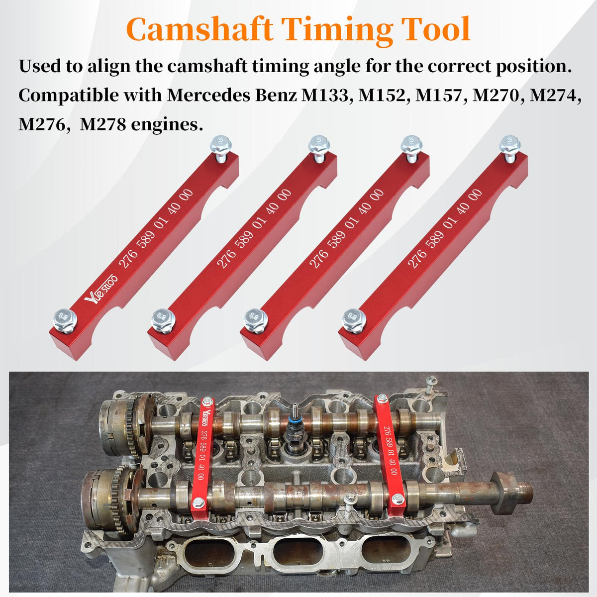 Yuesstloo T100 and T60 cam sleeves displayed for correct shaft fitment