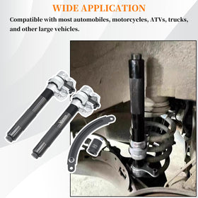 Yuesstloo tool compressing a car strut demonstrating secure operation