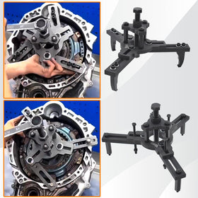 Yuesstloo tool installed on a clutch assembly for controlled extraction