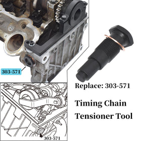 Yuesstloo tools installed on a Ford engine showing reliable timing alignment in use