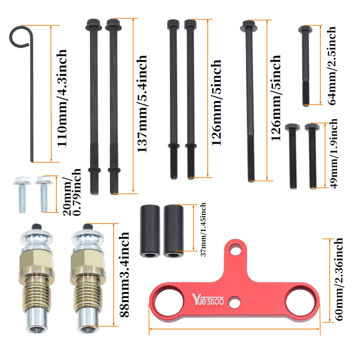 Yuesstloo tools next to ruler showing scale and compact transport advantage