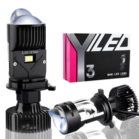 YUFANYA front view of Y3-H4 bulb showing compact plug-and-play design benefit