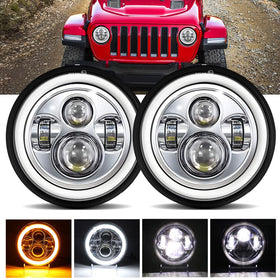 YUGUANG front view headlight pair showing complete unit and styling benefit