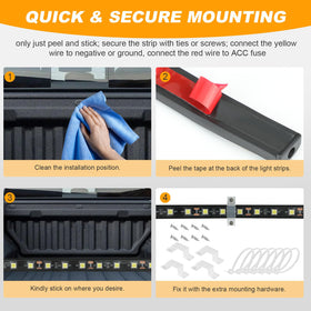 YUGUANG mounting hardware and clips displayed for secure adhesive backup