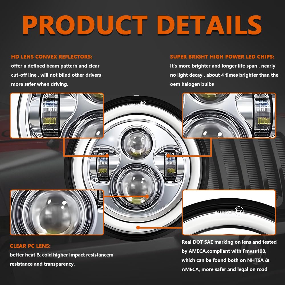 YUGUANG headlight in rain splash demonstrating IP68 waterproof durability