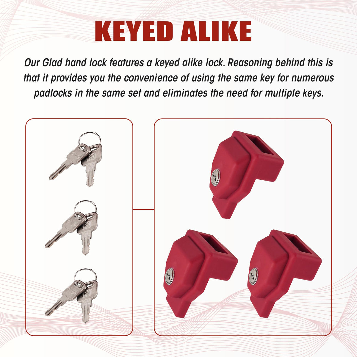 Yujanery key and cylinder detail showing keyed-alike convenience for fleet use