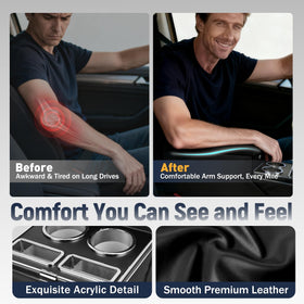 YUKGAMS dual cup holders and phone slot detail keeping drinks secure and device access benefit