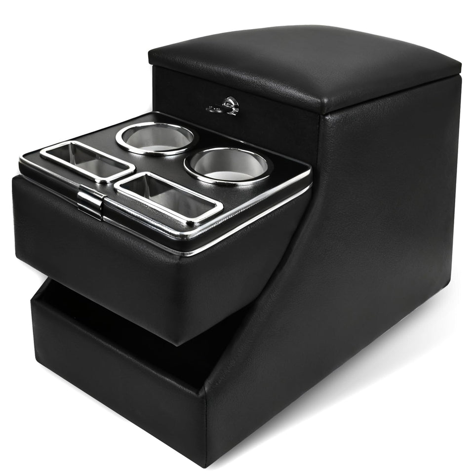 YUKGAMS front view center console showing organized compartments and neat cabin benefit