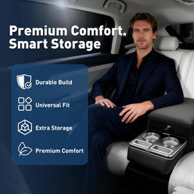 YUKGAMS installed in family vehicle interior showing tidy cabin and travel convenience benefit