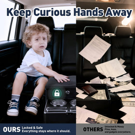 YUKGAMS locked compartment open showing hidden storage security for valuables benefit