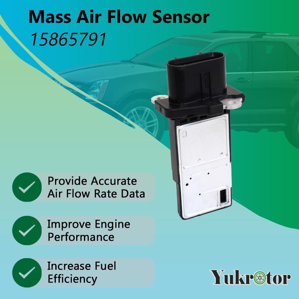 Yukrotor MAF electrical connector detail for easy plug-and-play installation