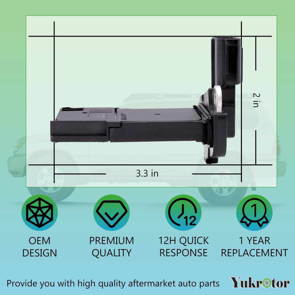 Yukrotor boxed packaging with label ensuring correct part identification