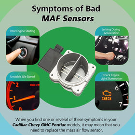 Yukrotor MAF sensor boxed with label showing part number and warranty benefit