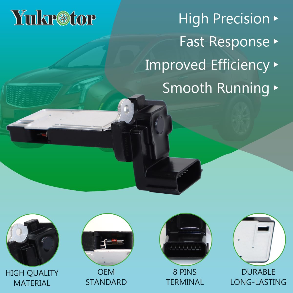 yukrotor sensor beside ruler showing compact size and easy fit