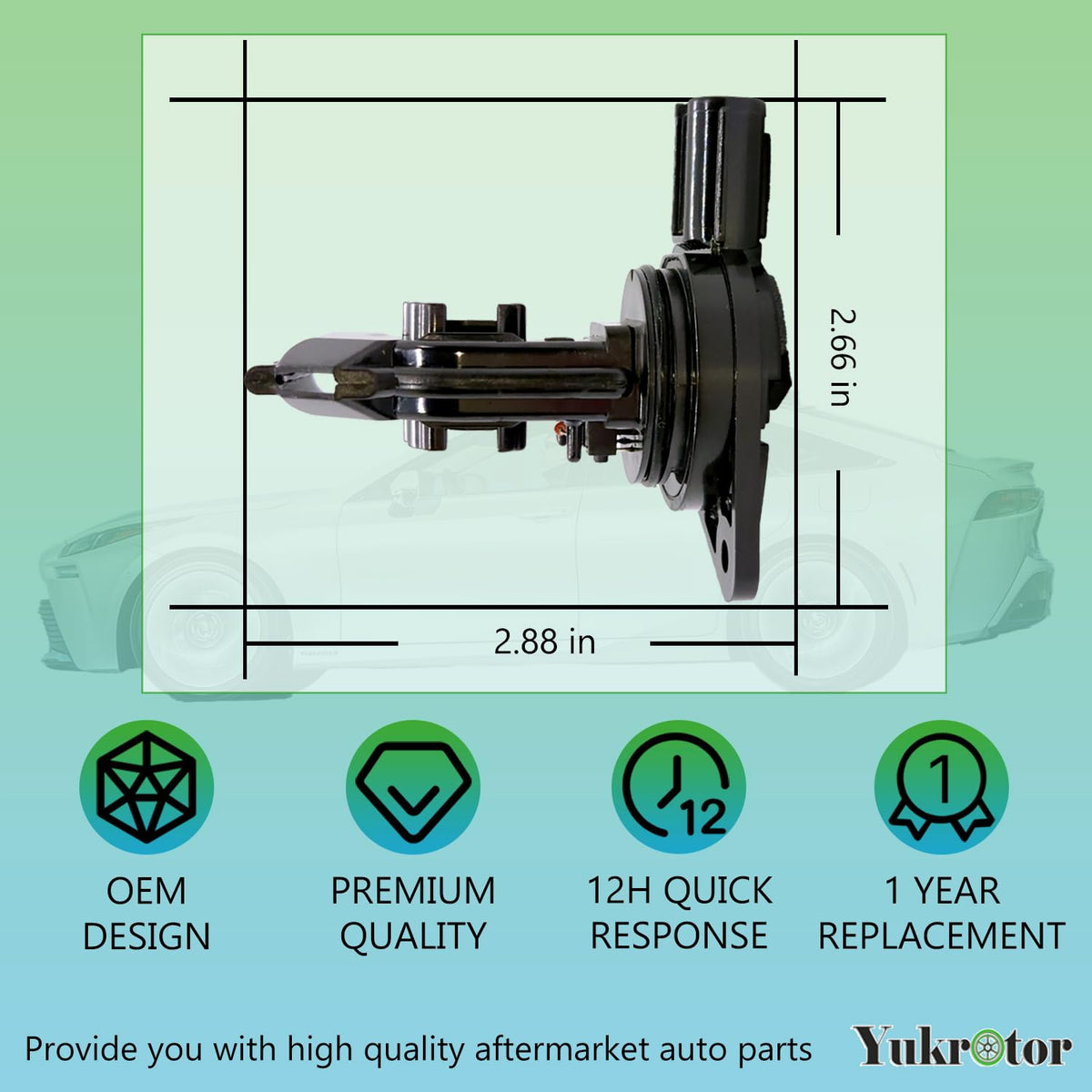 Yukrotor MAF in vehicle setting illustrating reliable performance benefits