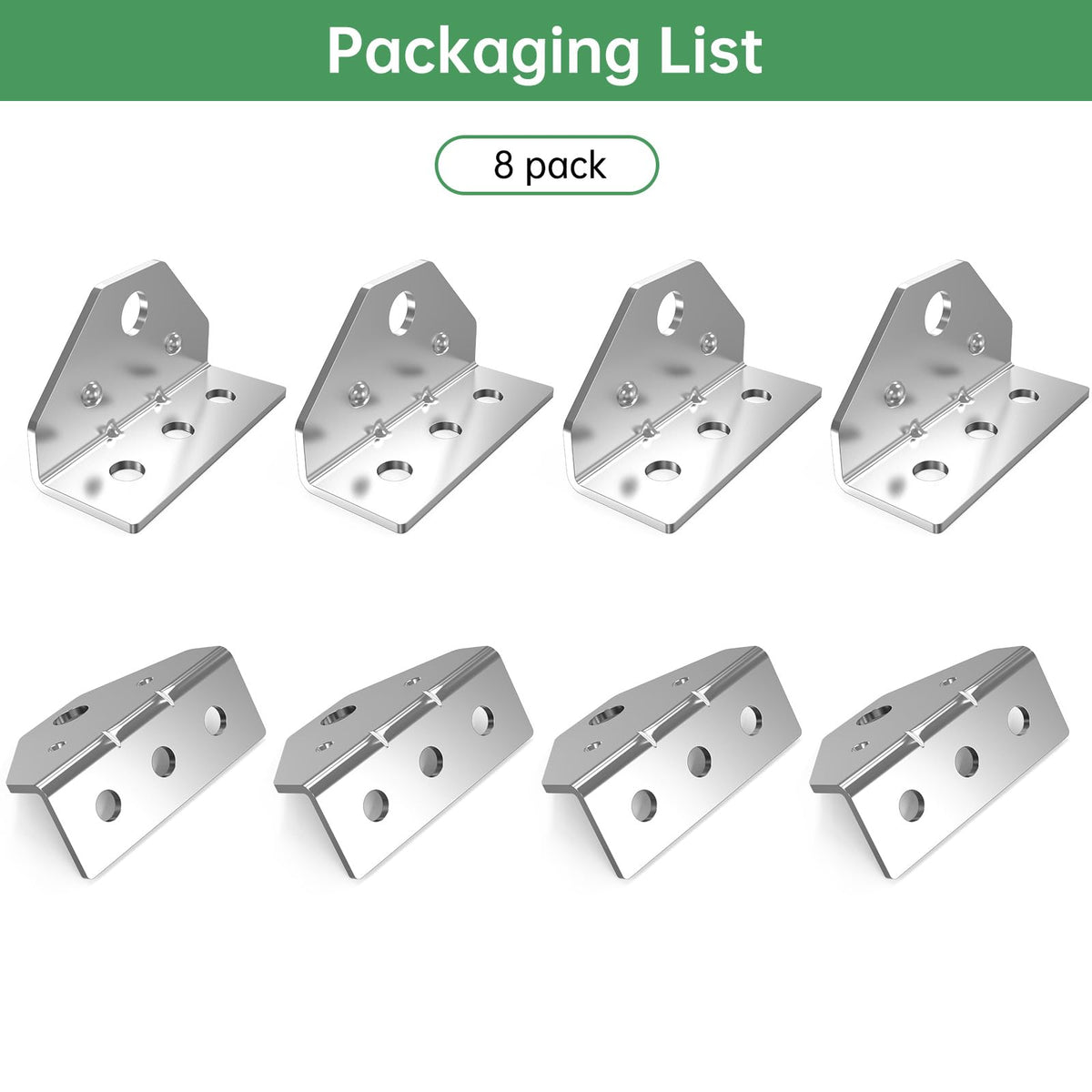 Yuleimy eight brackets laid out showing full pack convenience benefit