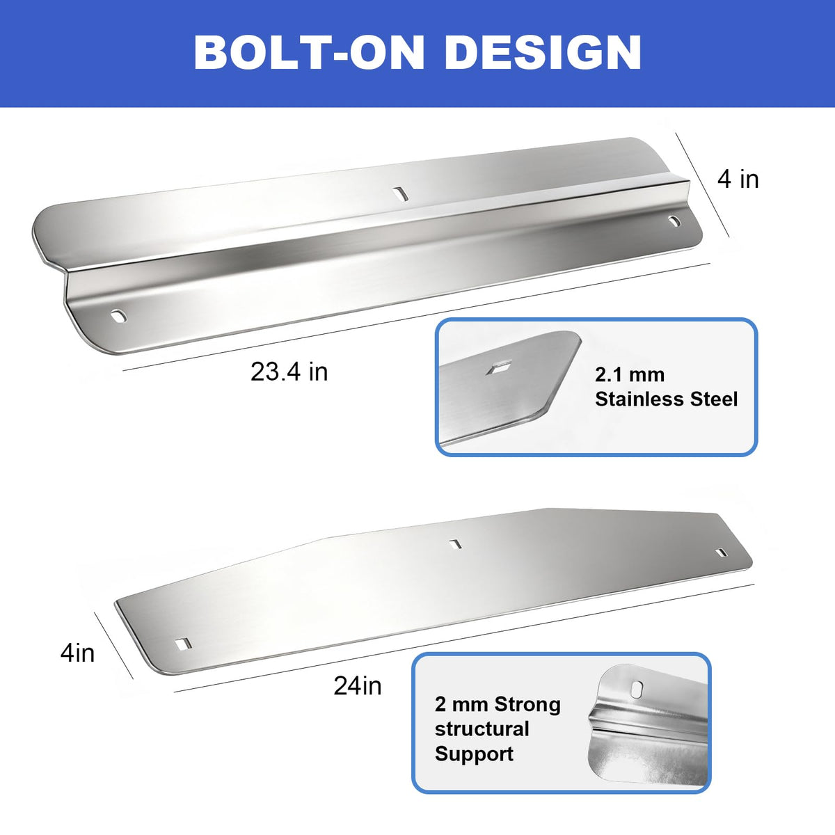Yuleimy close-up of stainless edge detail highlighting corrosion resistance and longevity