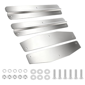 Yuleimy front view of four stainless weights showing durable construction and anti-sail benefit
