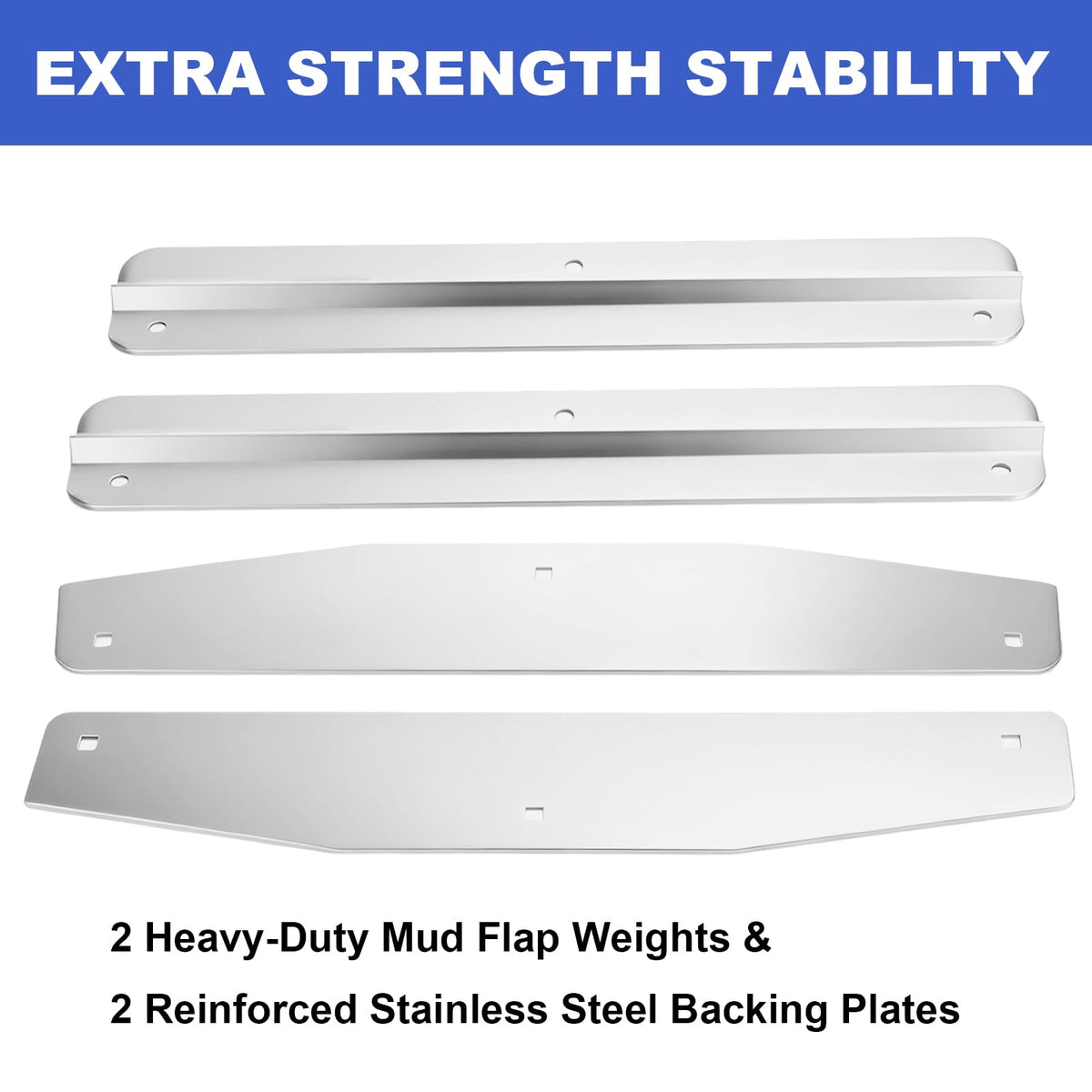 Yuleimy mounted on mudflap side view demonstrating improved stability and reduced spray
