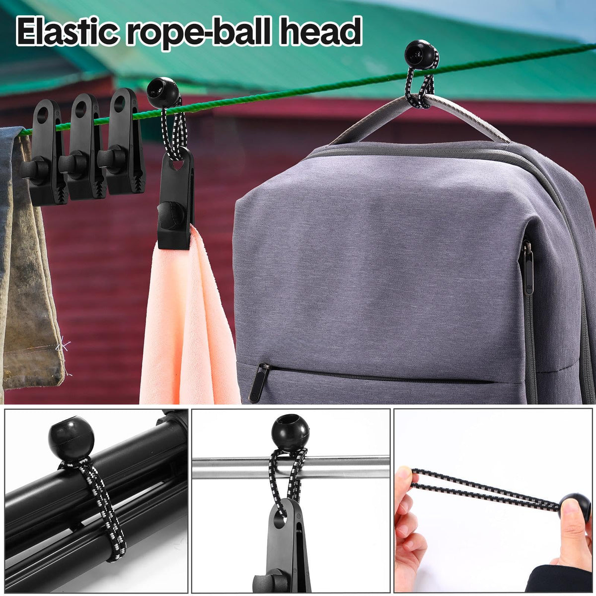 Yulejo clip securing RV awning edge illustrating tensioning and wind resistance benefits