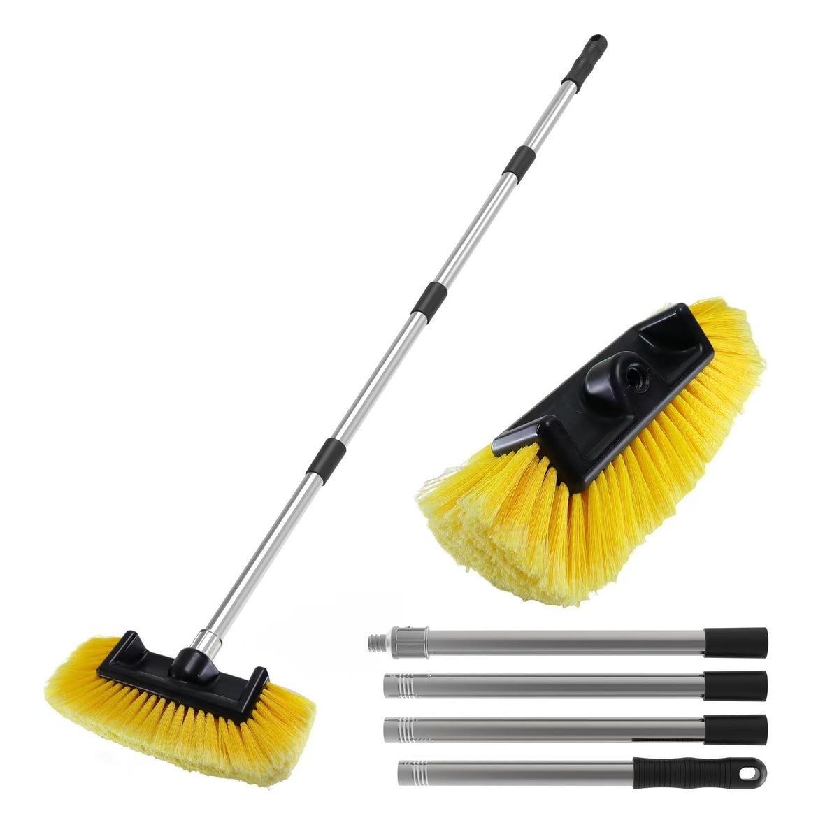 YULOOSI front-facing brush head showing five-sided design and safe coverage