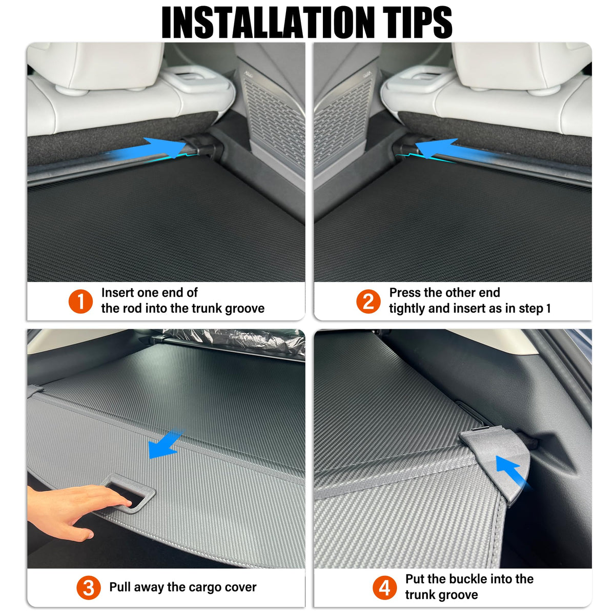 Yumemoo flannel lining detail protecting trunk surfaces and reducing noise