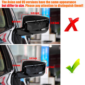 Yumzeco driver side installed mirror cover demonstrating restored exterior look