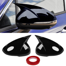Yumzeco front mirror caps on KIA K5 showing seamless fit and updated look