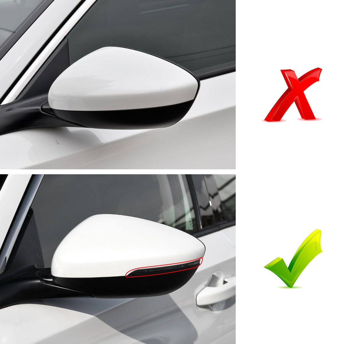 Yumzeco installed on Accord side mirror highlighting improved appearance and protection