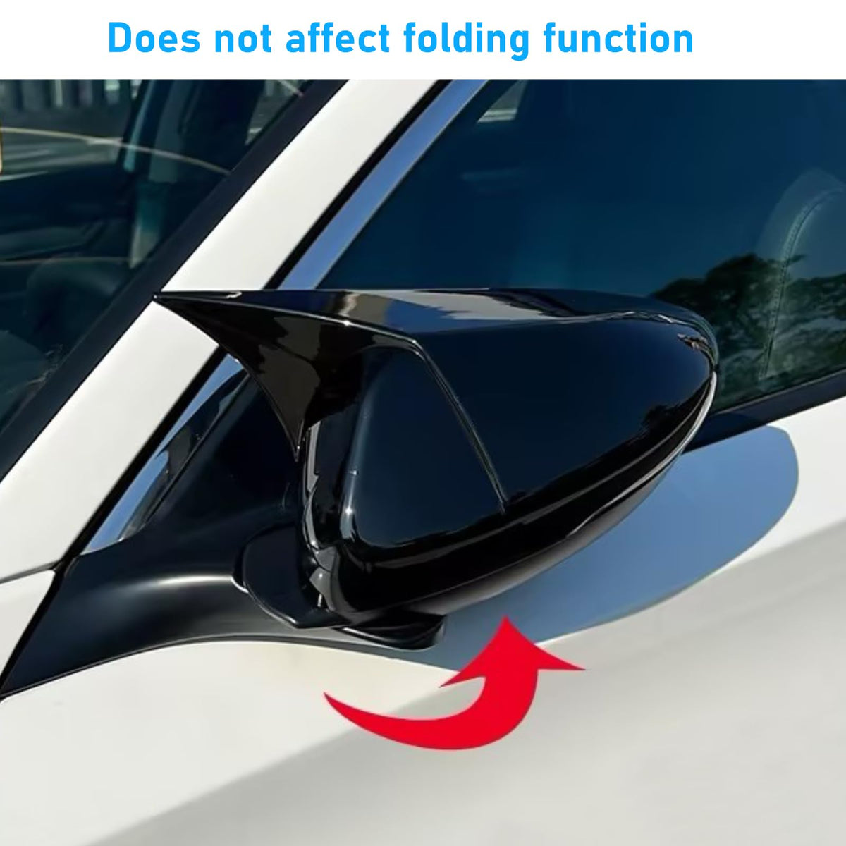 Yumzeco mirror cover beside a hand to show scale and easy handling during installation