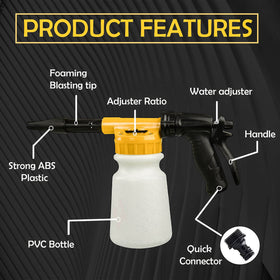 YunGuoGuo adjustment dial closeup showing six-mode ratio control for precise foam strength