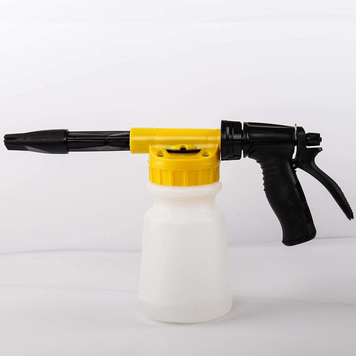 YunGuoGuo foam cannon held in hand for scale, compact lightweight design for portability
