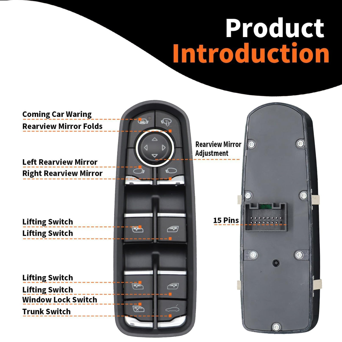 Yunnergo button detail closeup highlighting tactile design and quick response