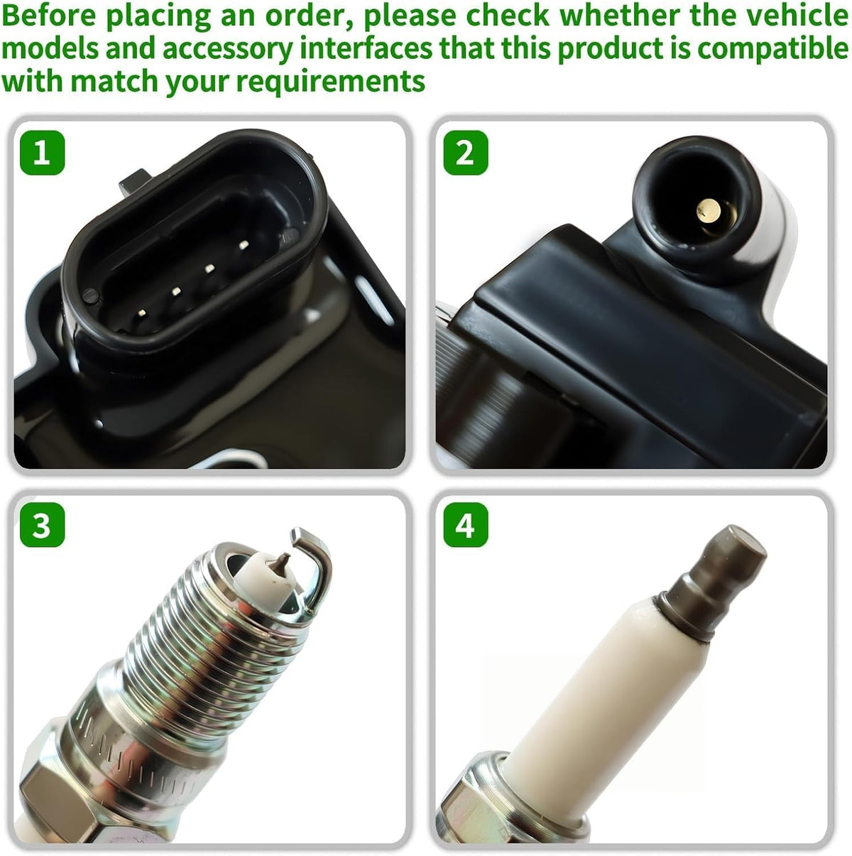 Yunnergo spark plug wires laid out showing organized lengths for fast installation
