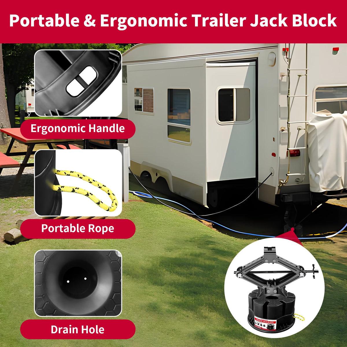 YUNNIEHOM carry bag and rope with block for easy transport and tidy storage