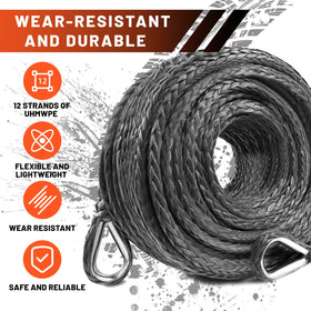 YUNPEAK rope floating on water showing buoyancy advantage for wet recoveries